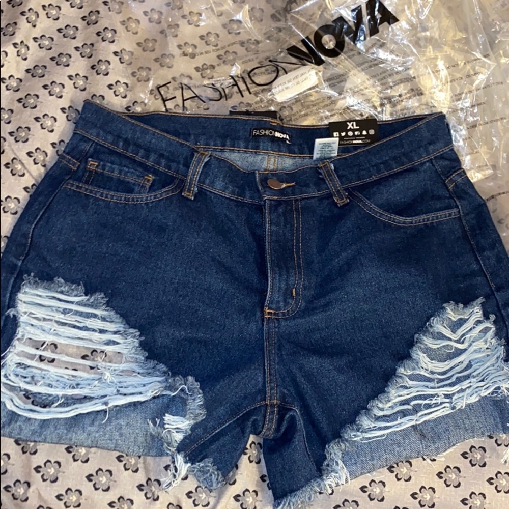 Ripped Jean shorts